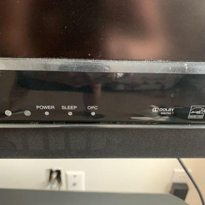TV stand with 52 inch Sharp TV + Vizio Sound Bar