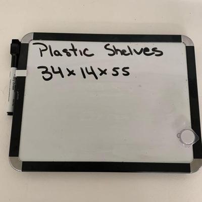 White plastic shelf