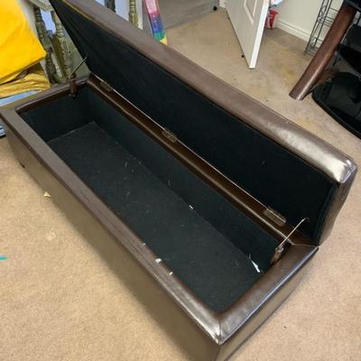 Faux Leather Storage Bin 51x18x16