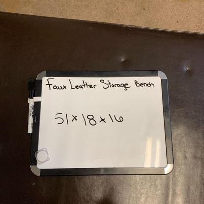 Faux Leather Storage Bin 51x18x16