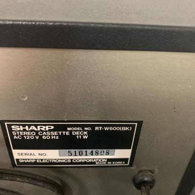 Sharp Metal Stero Cassetee Deck RT-W600 Tape Player