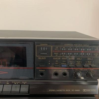 Sharp Metal Stero Cassetee Deck RT-W600 Tape Player