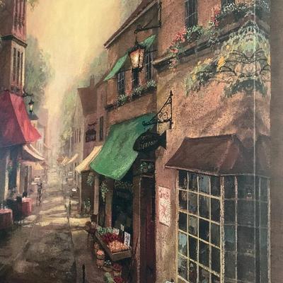 Charlie's Cafe Scene Framed Art Print