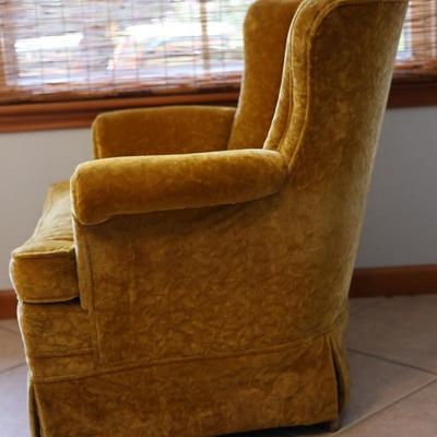 Velvet Yellow Club Chair (2 of 2)