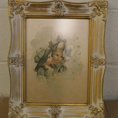 Antique Framed Portrait Painted by Maude Humphrey Signed 1880 16.25