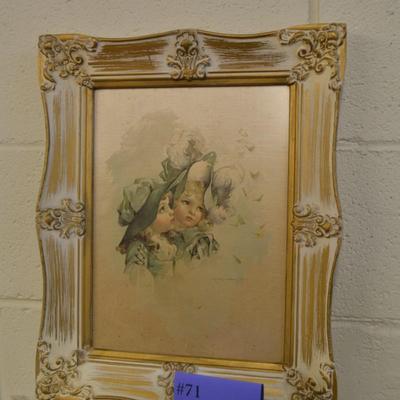 Antique Framed Portrait Painted by Maude Humphrey Signed 1880 16.25
