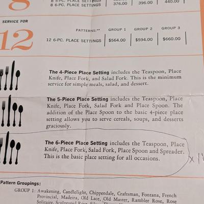 Exquisite 113 Piece 1958 Towle Sterling Silver Flatware "Old Master" Set