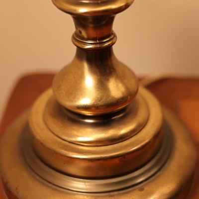 Pair of Beautiful Brass & Glass Lamps (see description)