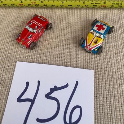Vintage Tin Police and Ambulance Cars