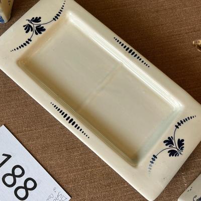 Delft Bath Salt Tray & 2 Containers