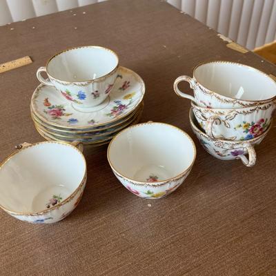 Dresden Germany Tea Cups & Saucers
