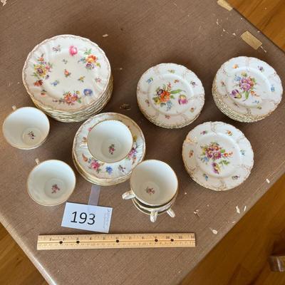Dresden Germany Tea Cups & Saucers