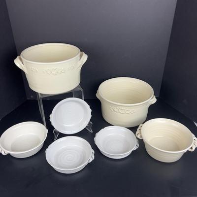 1053 7pc Set of Handmade Pottery Bowls by Virginia Perram