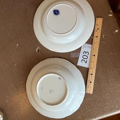 English Blue Onion Bowl and Plate