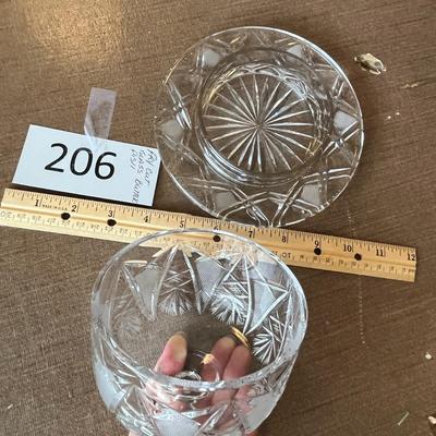 Fry Cut Glass Butter Dish