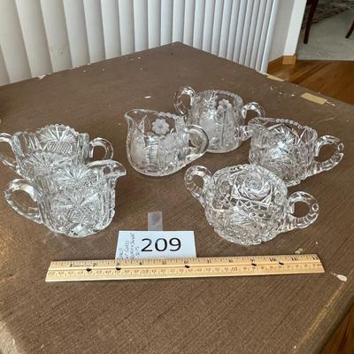 Cut Glass Cream & Sugar Sets
