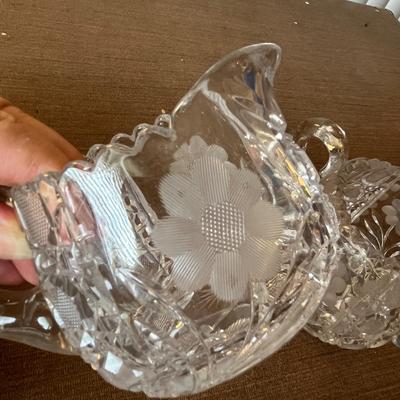 Cut Glass Cream & Sugar Sets
