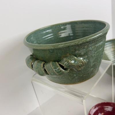 1053 10pc Handmade Pottery Bowls by Virginia Perram