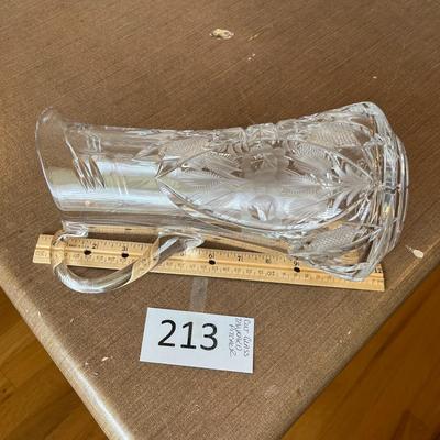 Cut Glass Tankard Pitcher