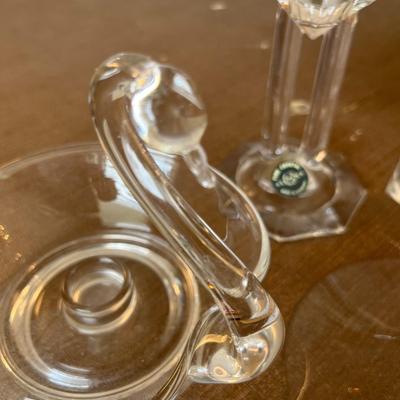Lot of Crystal Candle Sticks