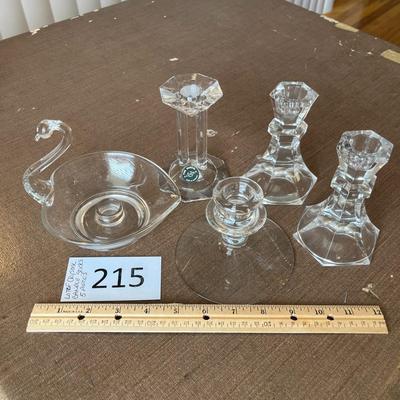 Lot of Crystal Candle Sticks