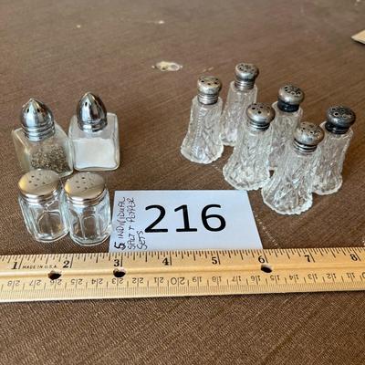 5 Individual Salt & Pepper Sets