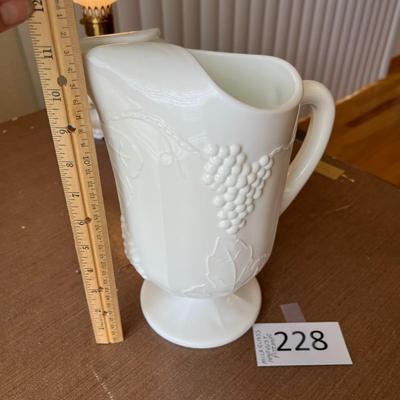 Milkglass Harvest Pitcher
