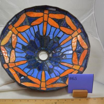 Tiffany Style Stained Glass Lampshade Measures 14