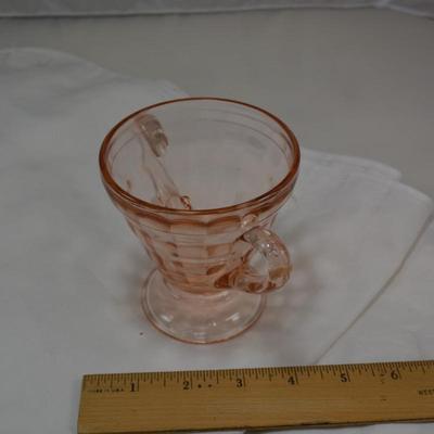 Vintage Pink Depression Glass Sugar Bowl
