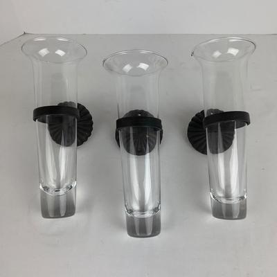 1056 Set of Three Wall Vases