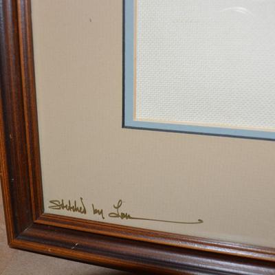 Framed & Matted "Taking Turns" Stitched by Lou, Signed P. Buckley Moss 1981