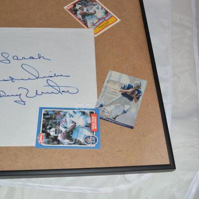 "To Sarah" Signed by Johnny Unitas w/ Cards