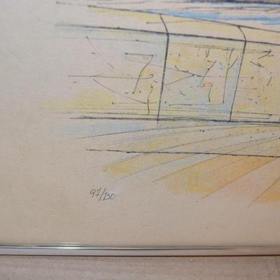 Signed Rolf Rafflewski Color Lithograph 97/150 Framed