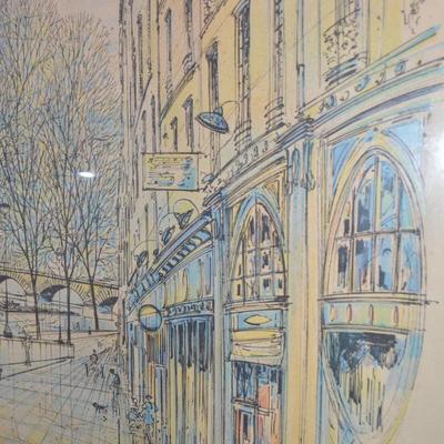 Signed Rolf Rafflewski Color Lithograph 97/150 Framed