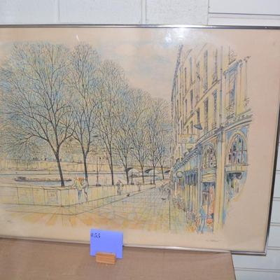 Signed Rolf Rafflewski Color Lithograph 97/150 Framed