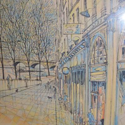 Signed Rolf Rafflewski Color Lithograph 97/150 Framed