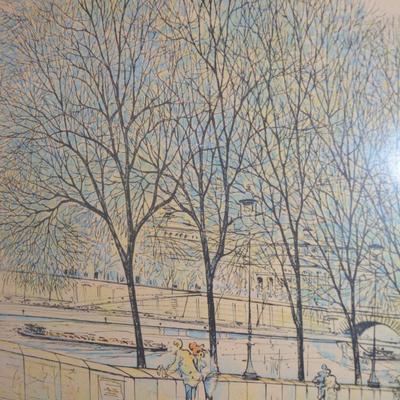 Signed Rolf Rafflewski Color Lithograph 97/150 Framed