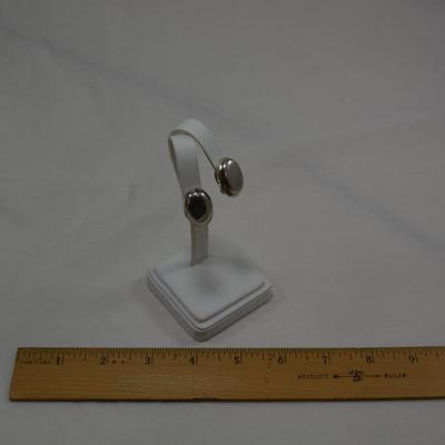 925 Sterling Oval Clip-On Earrings