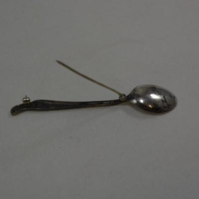 925 Sterling Spoon Pin 3"