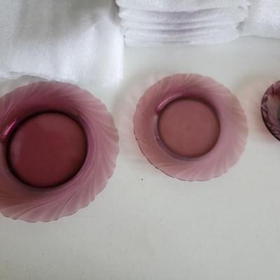 Amethyst Rocco Duralex Swirl 36 piece set