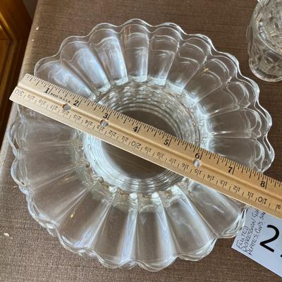Fluted Depression Glass Plates, Cups and Saucers