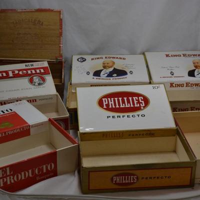 Lot of Vintage Cigar Boxes