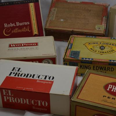 Lot of Vintage Cigar Boxes