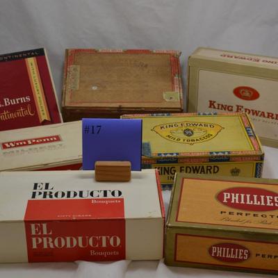 Lot of Vintage Cigar Boxes