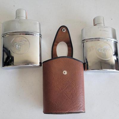 Wild Turkey Flasks and Flask Case
