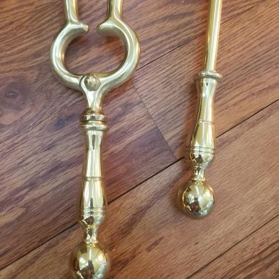 Brass Fireplace Tool Set and Wood Bin (GR-KD)