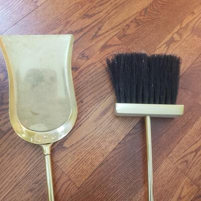 Brass Fireplace Tool Set and Wood Bin (GR-KD)