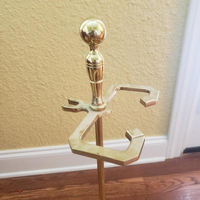 Brass Fireplace Tool Set and Wood Bin (GR-KD)