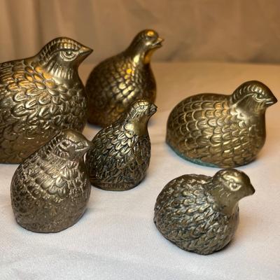 Brass Quail Paperweights/Decorative Figurines (M-RG)
