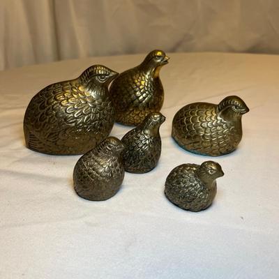Brass Quail Paperweights/Decorative Figurines (M-RG)